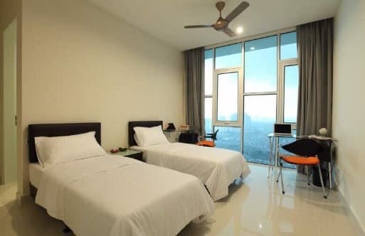 Nadayu master bedroom with amazing view and including attached bathroom .